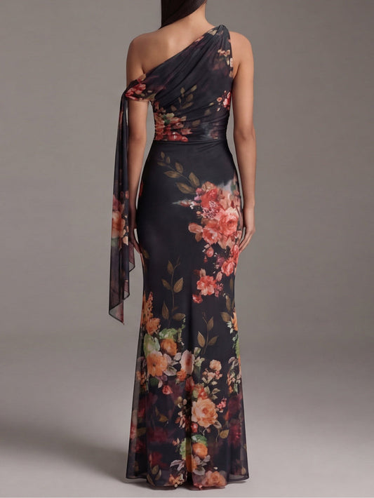 Tamsin | Elegant One | Shoulder Maxi Dress