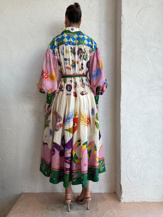 Helena | Pleated Loose Maxi Dress
