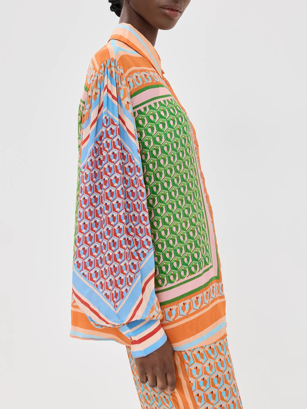 Josephine | Colorful Tropical Print Shirt
