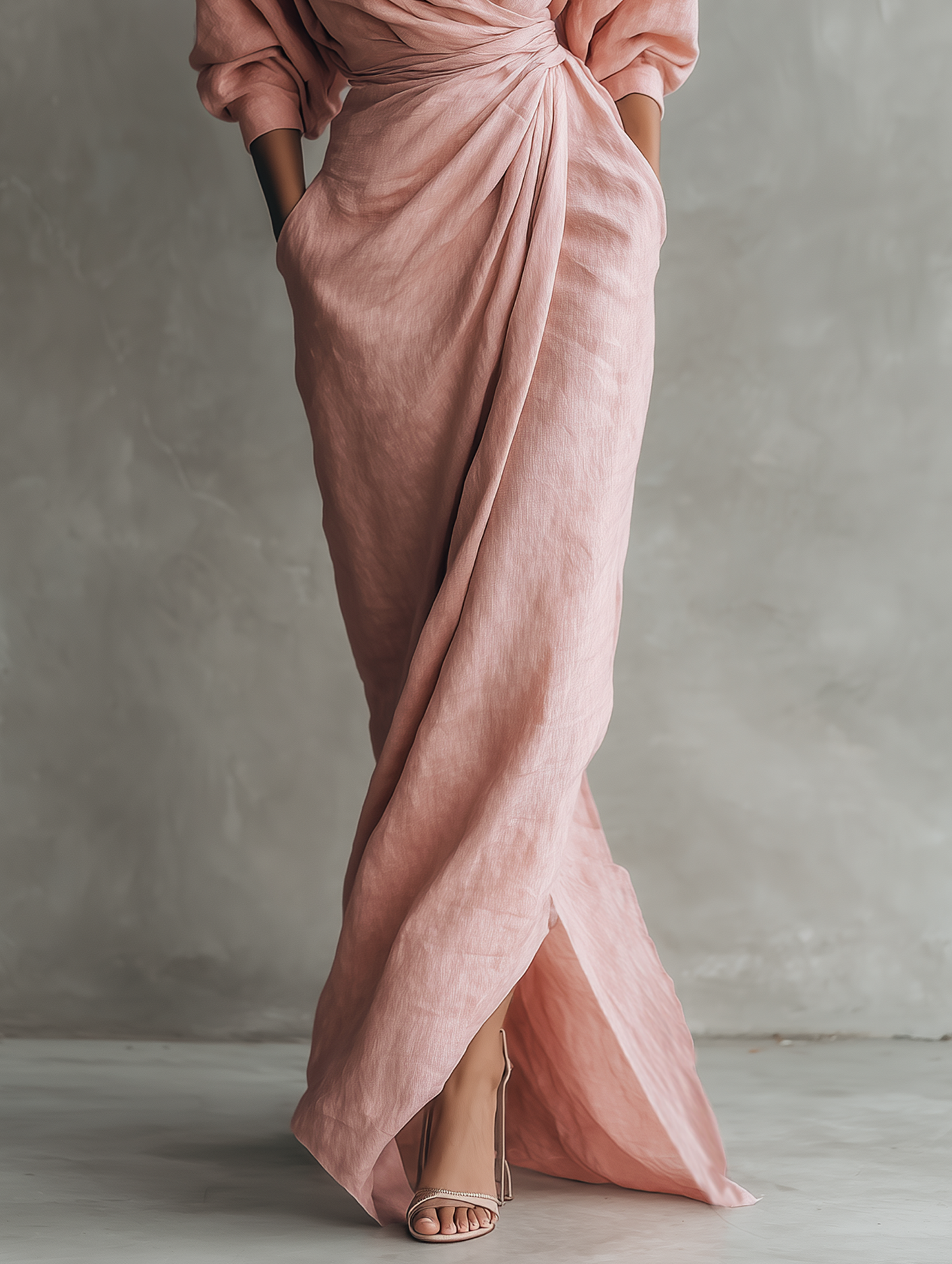 Roxa | Pink V-Neck Maxi Dress