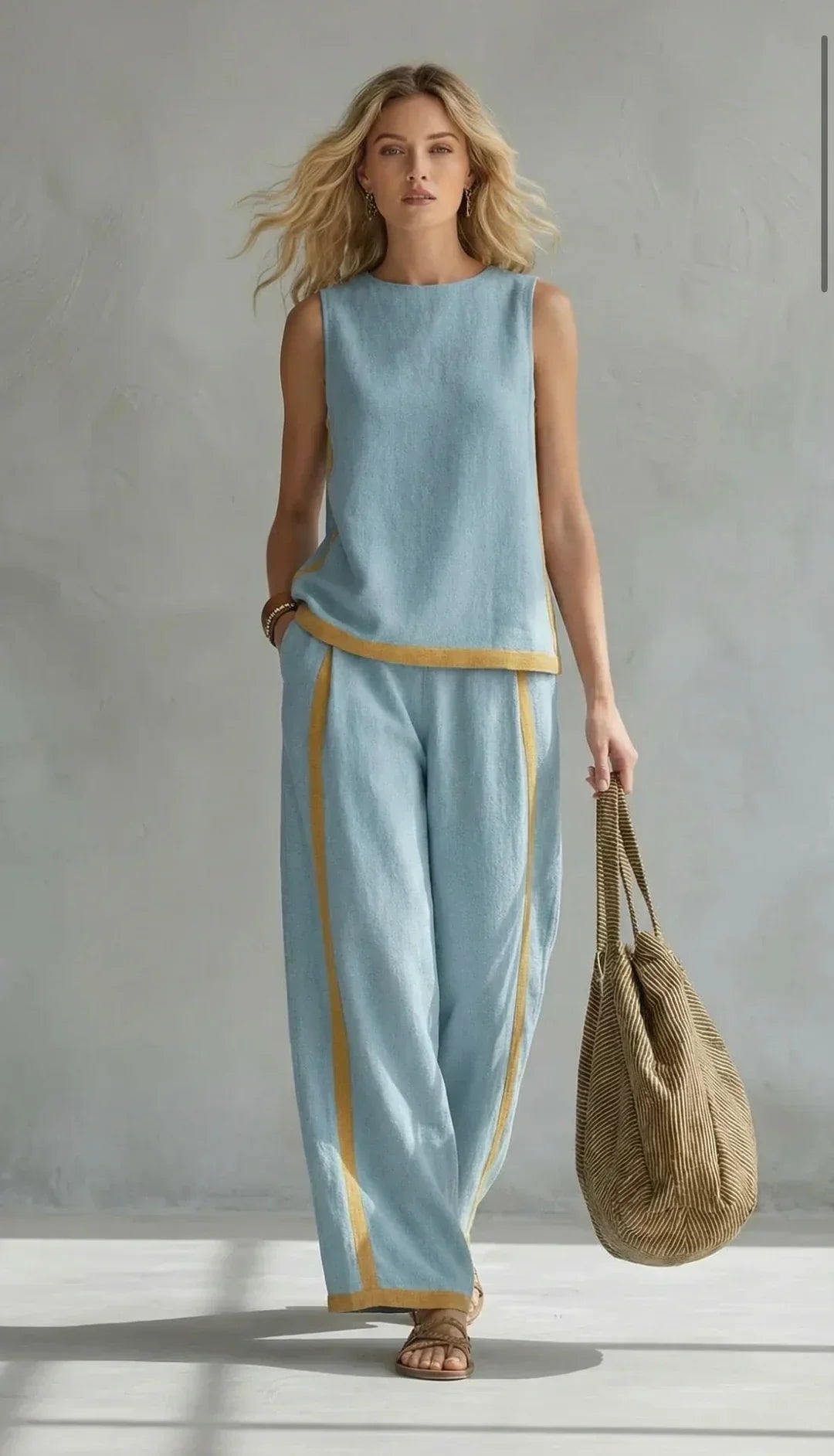 Ursula | Chic Two-Tone Vest & Pants Set
