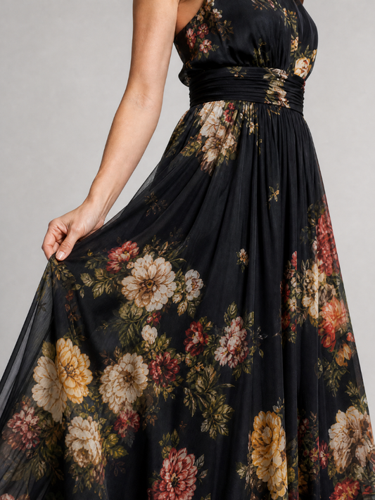 SIOR | Floral Halter Midi Dress