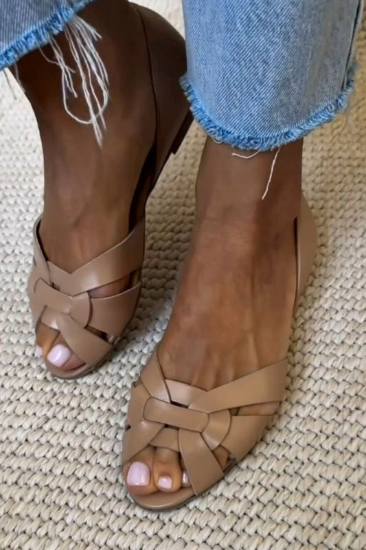 Serafina | Natural Braided Comfort Sandals