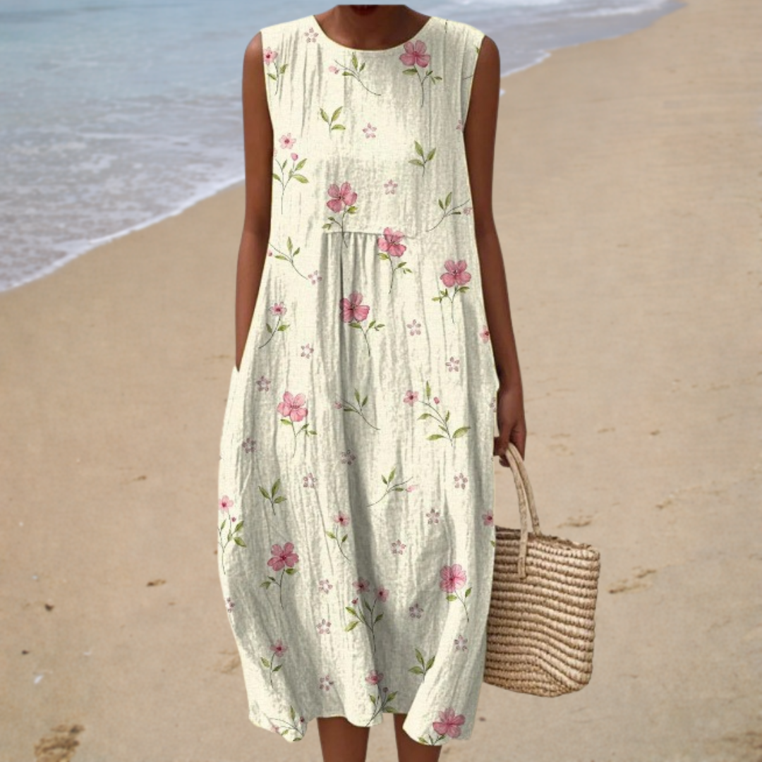 Élodie | Floral Midi Dress - women's dress