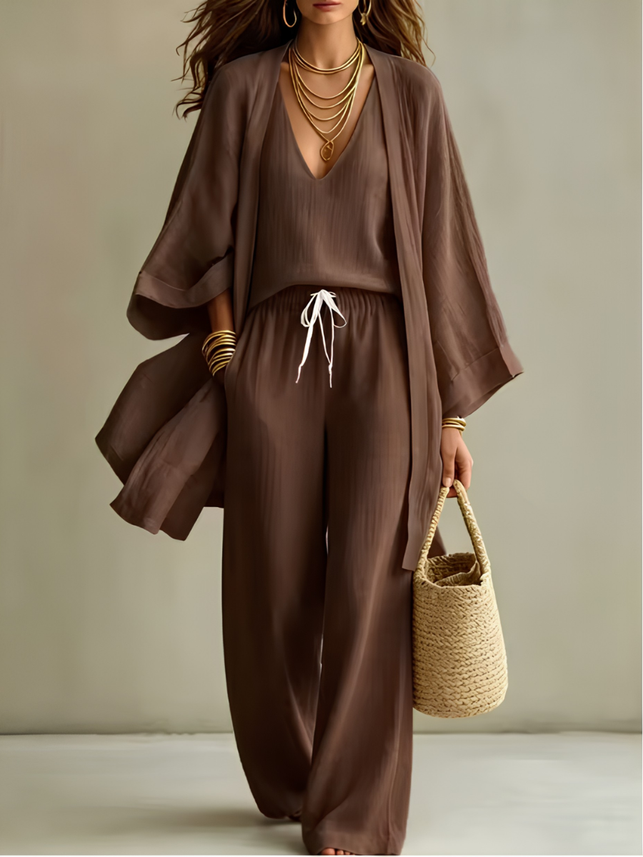 Elena | 3-Piece Linen Look Set