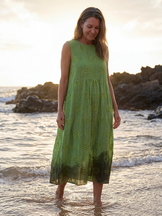 Nalani | Garden Texture Midi Dress