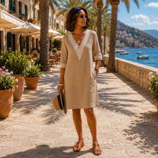 Élise | Elegant V-Neck Dress