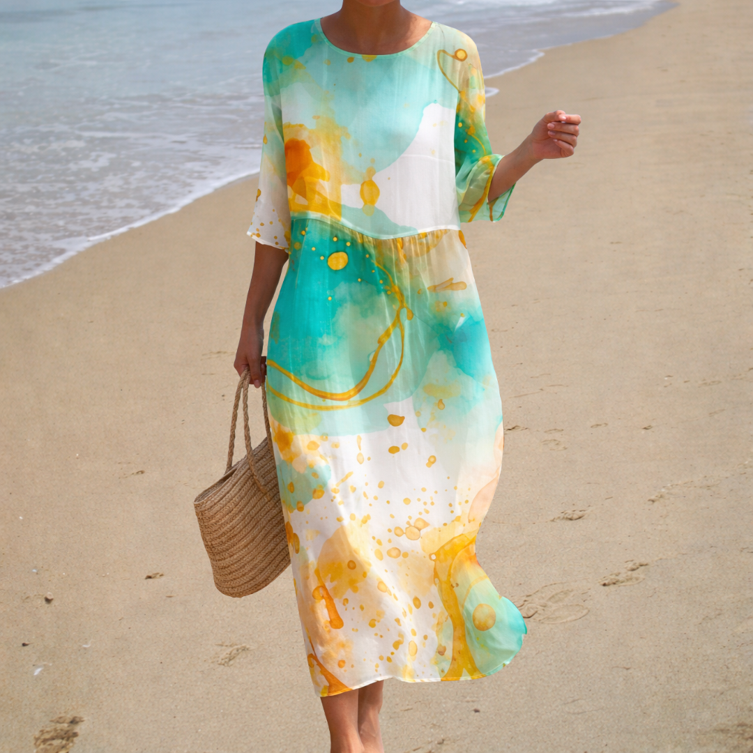 Aurore | Dress Watercolor Lumineuse - women's dress