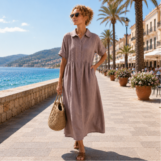 Alexis | Flowing Summer Shirt Dress