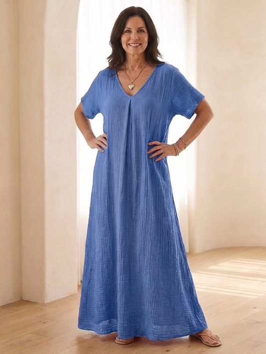Liora | V-Neck Midi Dress
