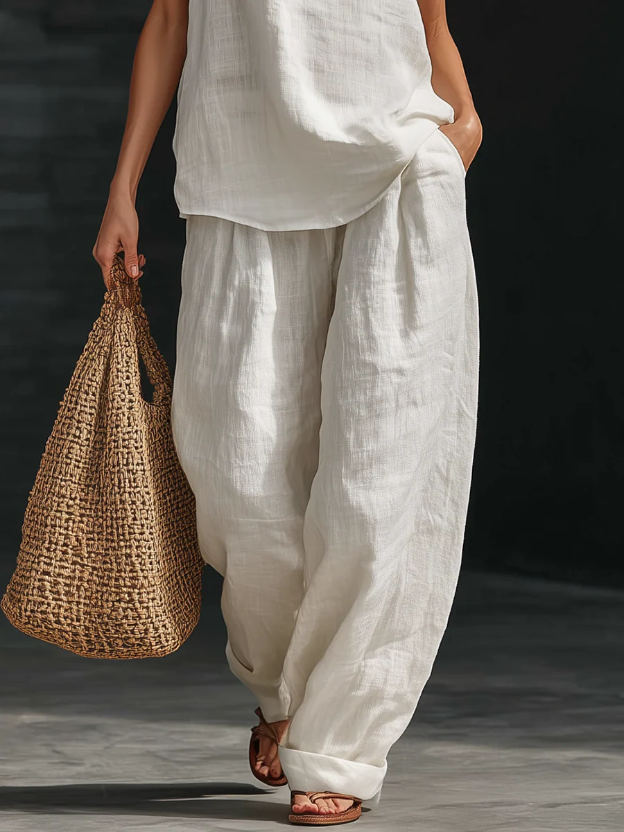Zoe | Sleeveless Wide-Leg Pants Set