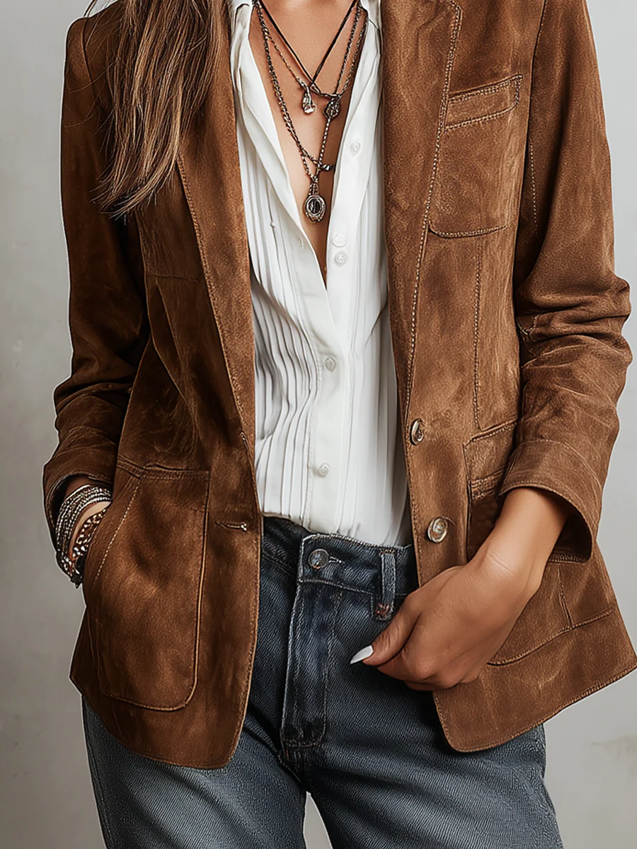 Juliette | Vintage Brown Blazer