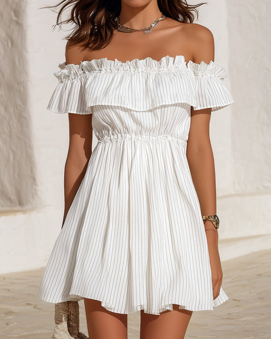 Elowen | One-Shoulder Pleated Short Dress