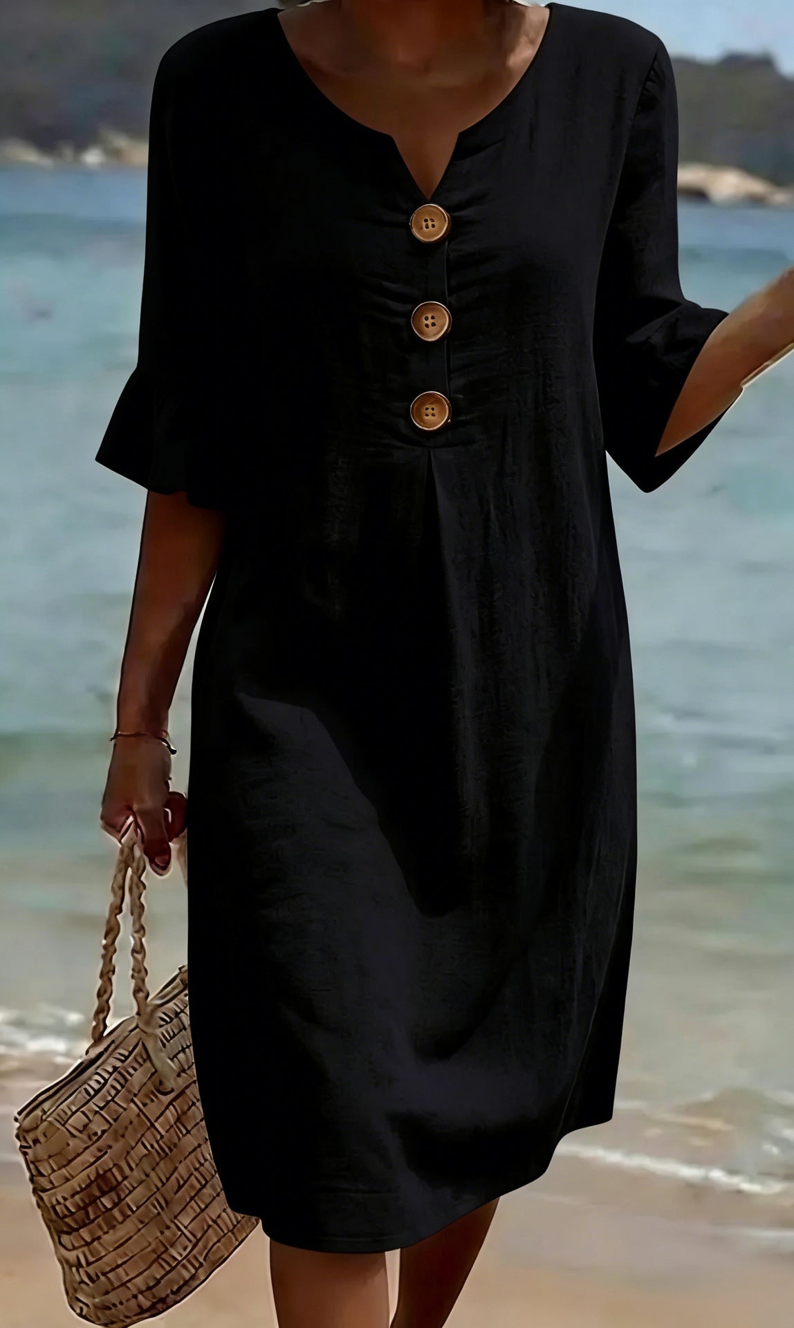 Celeste | Black Floral Print Dress
