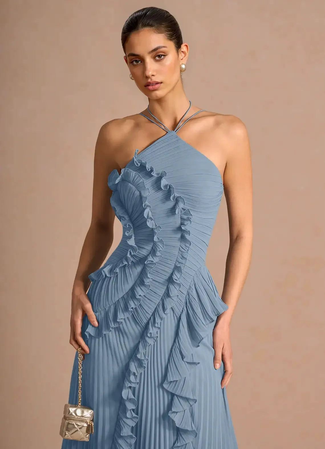 Liyana | Spiral Ruffle Dress