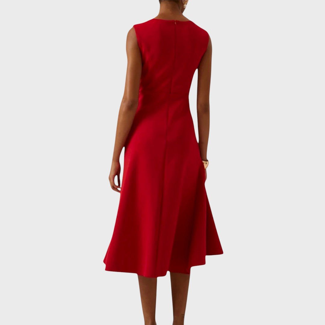 Katarina | Ruched Asymmetric Midi Dress