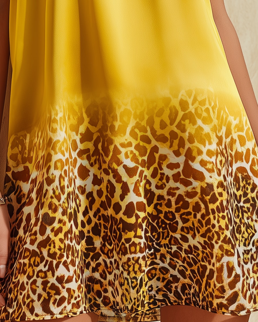 Solstice | Ombre Leopard Print Short Dress