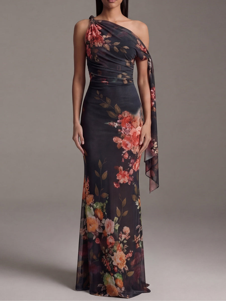 Tamsin | Elegant One | Shoulder Maxi Dress