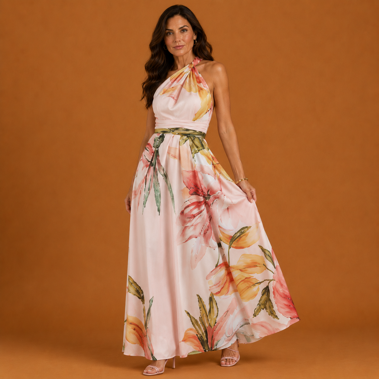 AMIEL | Light Floral Maxi Dress