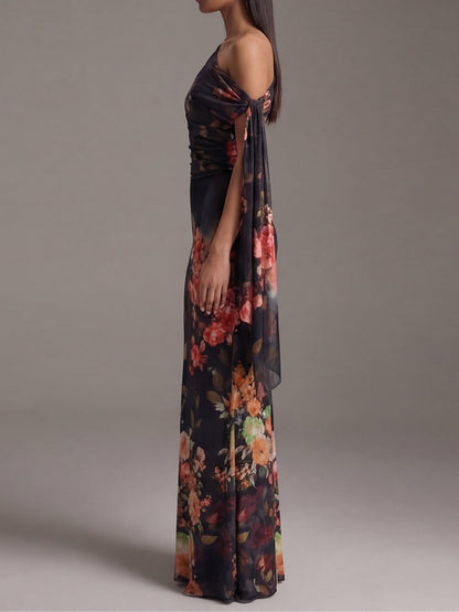 Tamsin | Elegant One | Shoulder Maxi Dress