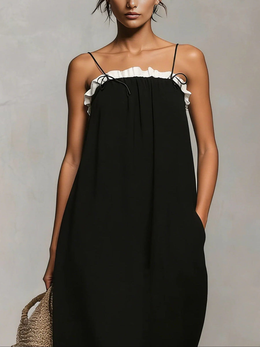 Mirelle | Colorblock Strappy Maxi Dress