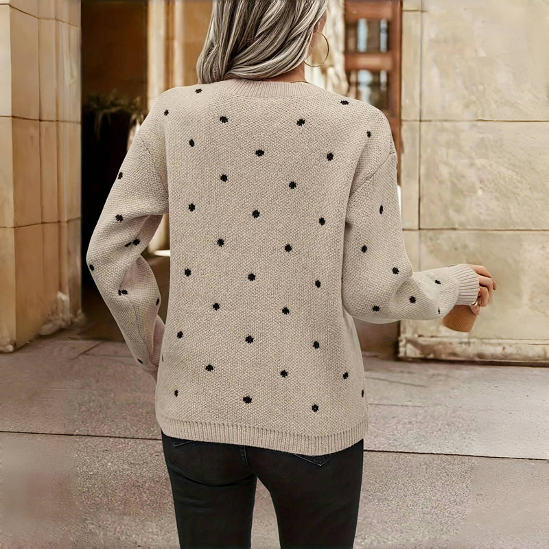 Nina | Knitted Polka Dot Sweater