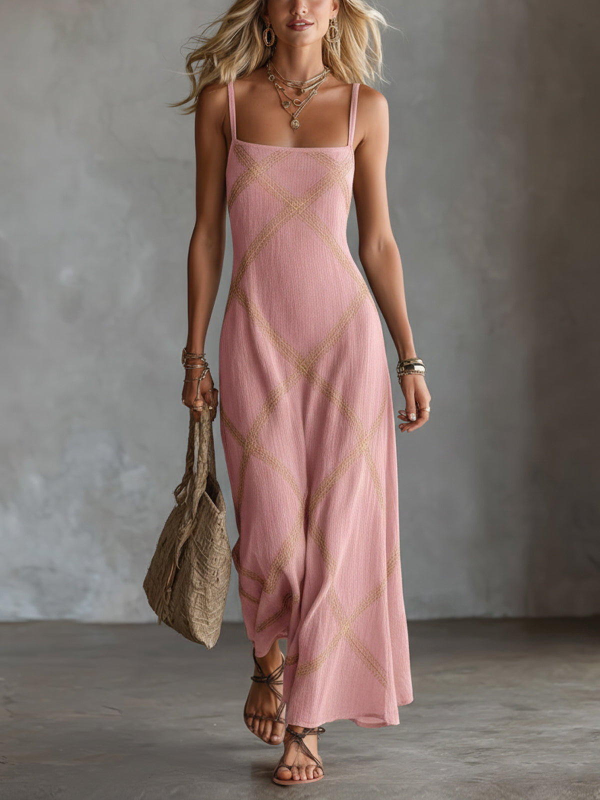 Paulia | Geometric Maxi Dress