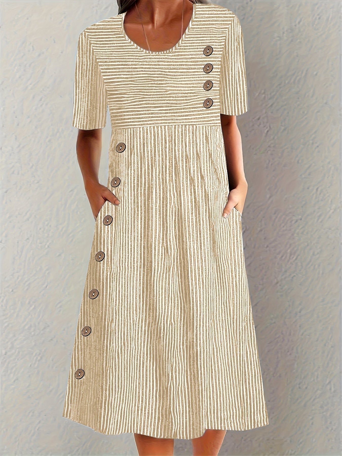 Coralie™ | Crisp Striped Summer Maxi-