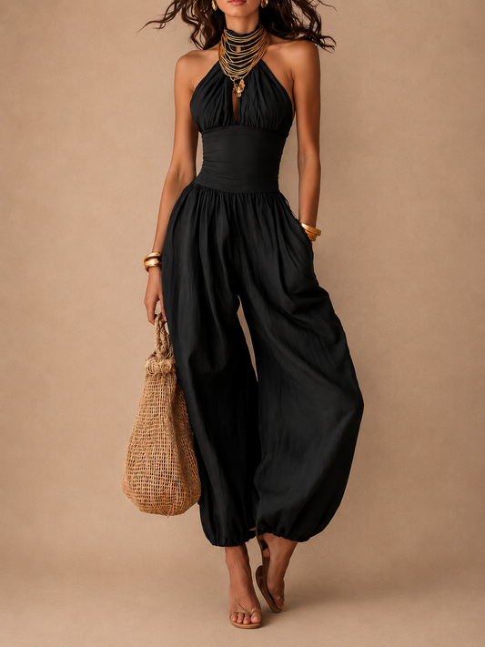 Daniela | Bohemian Halter Jumpsuit