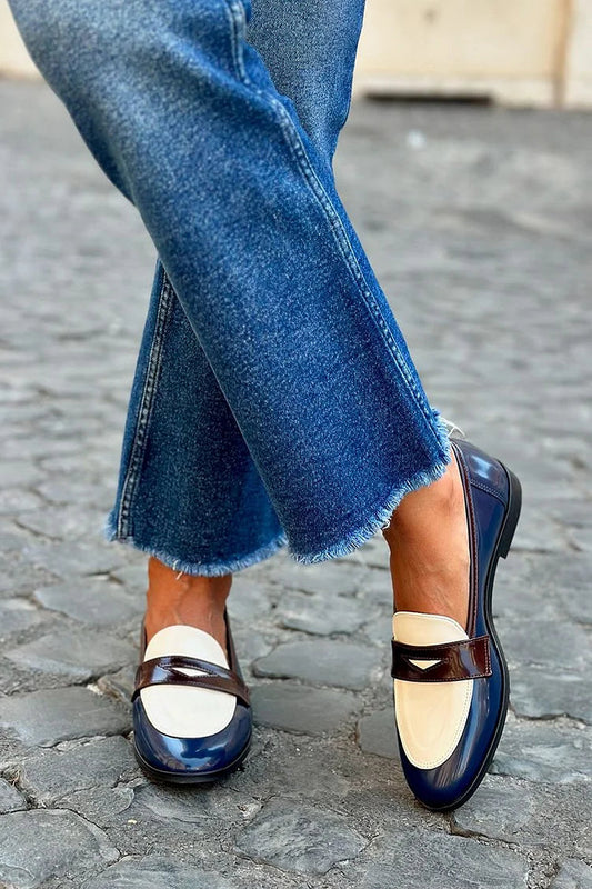 Daniela | Navy Blue Loafers