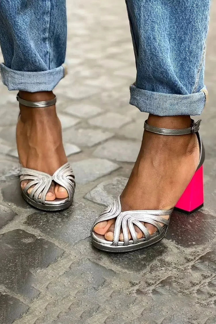 Valentina | Bicolor Comfort Heels
