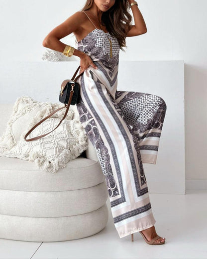 Helen | Lace-Up Vest & Pants Two-Piece Set