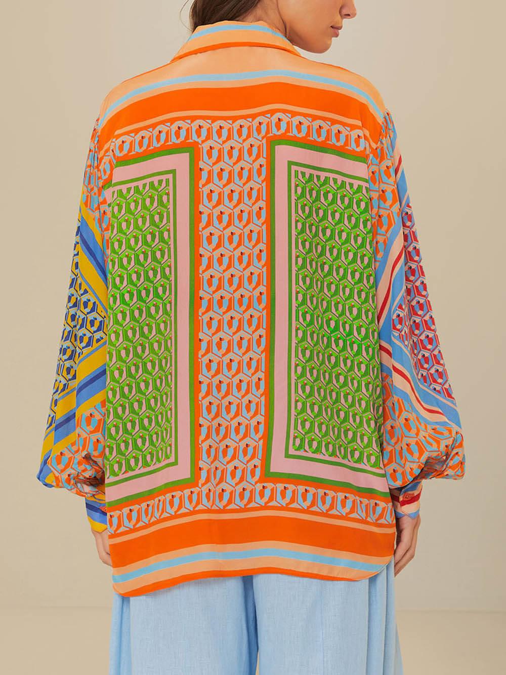 Josephine | Colorful Tropical Print Shirt