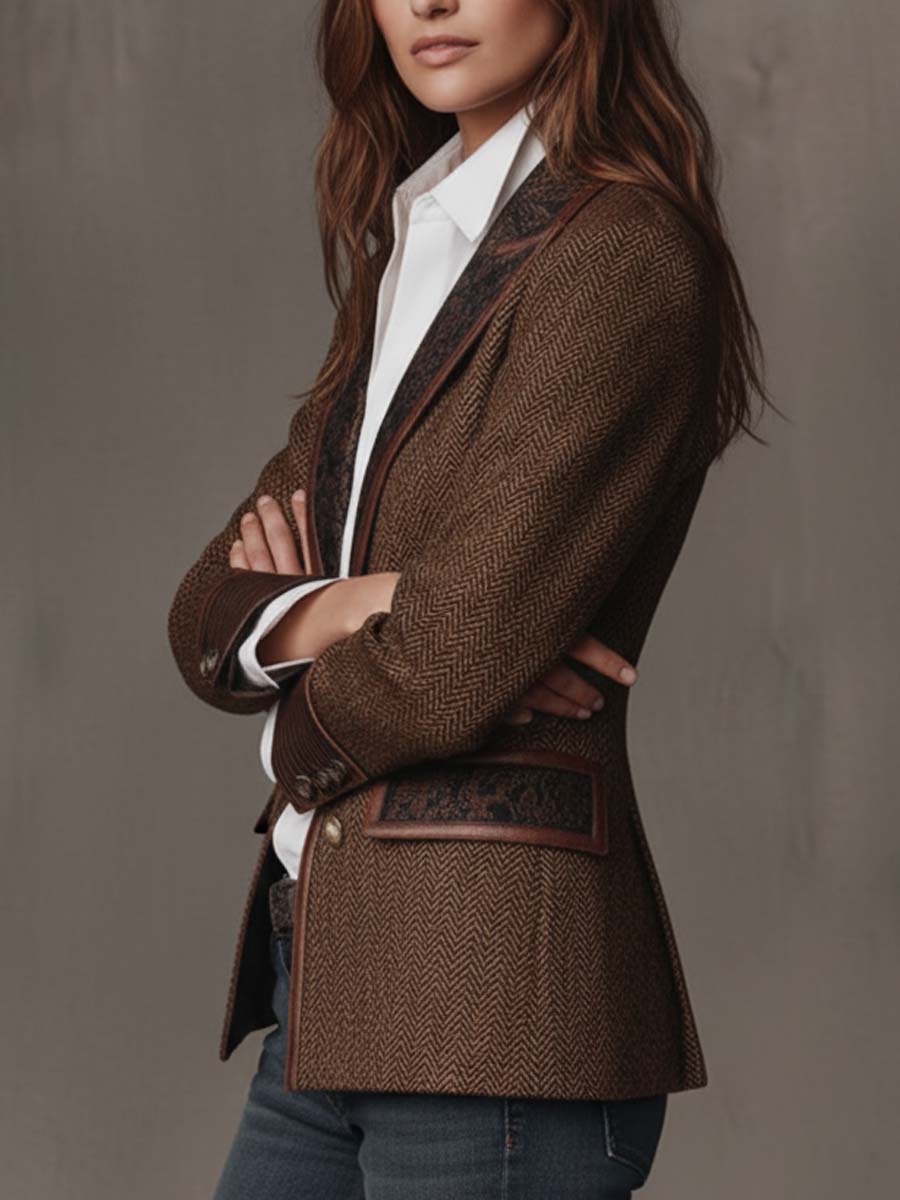 Sabine | Printed Panel Blazer