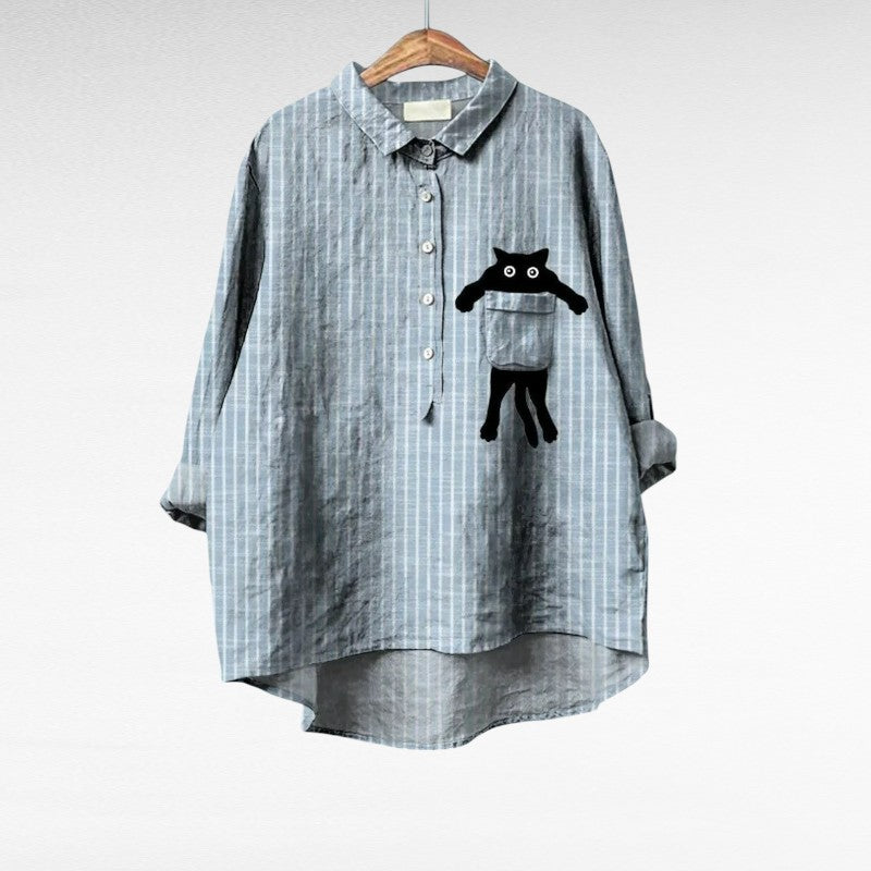 Capucine | Striped Fantaisie Blouse - women's blouse