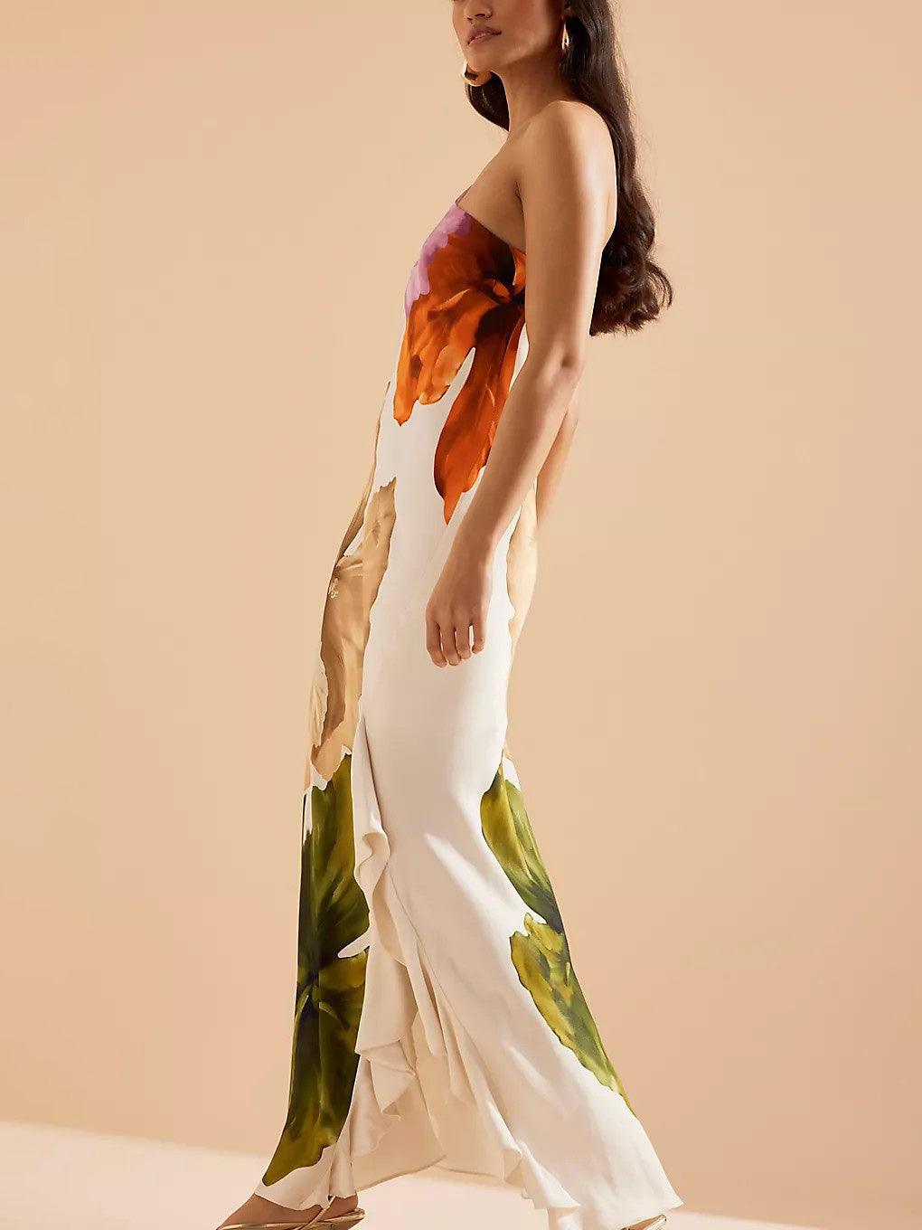 Kira | Resort Vibes Floral One-Shoulder Maxi Dress