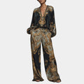 Valentina | Baroque Floral Palazzo Pants Set