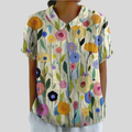 Solène | Floral Graphic Blouse