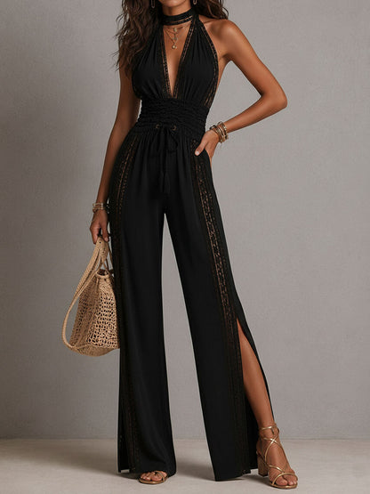 Elegant Boho Wide-Leg Jumpsuit