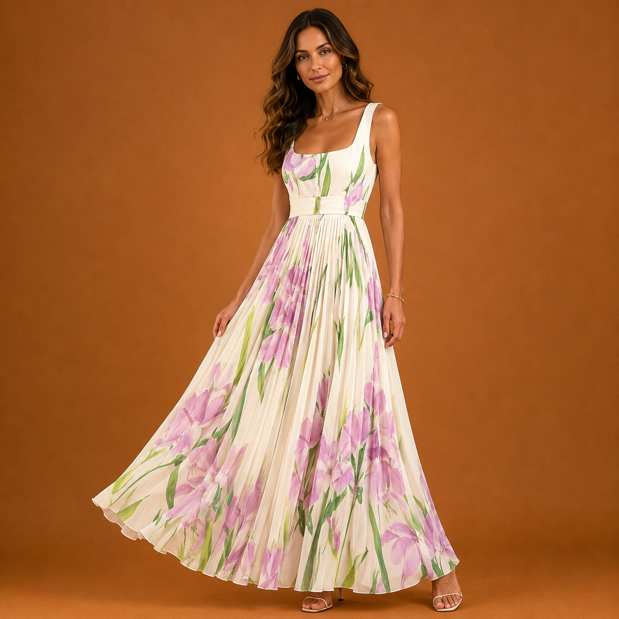GIULIA | Floral Maxi A-Line Dress