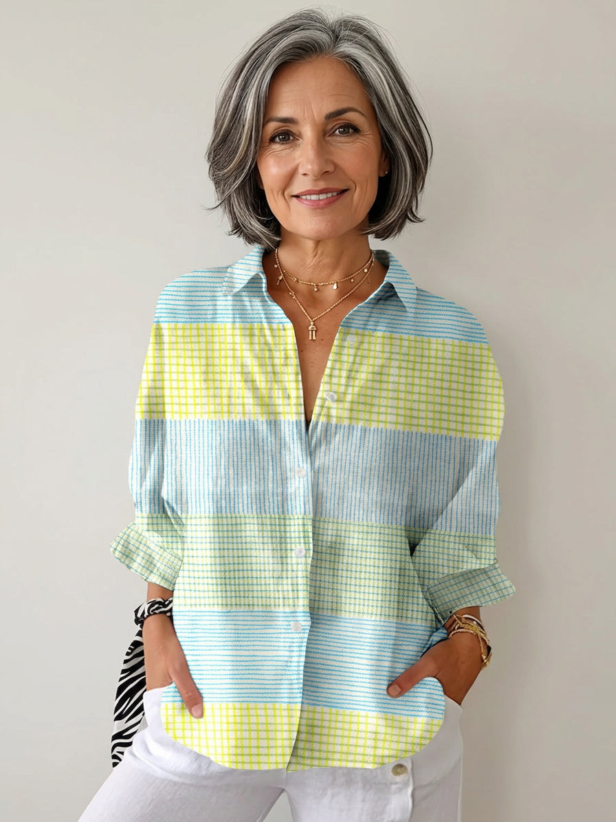 Filippa | Pastel Grid Blouse