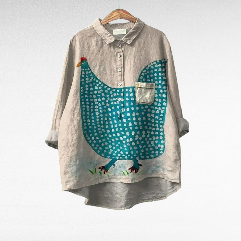 Eugénie | Motif Playful Blouse - women's blouse