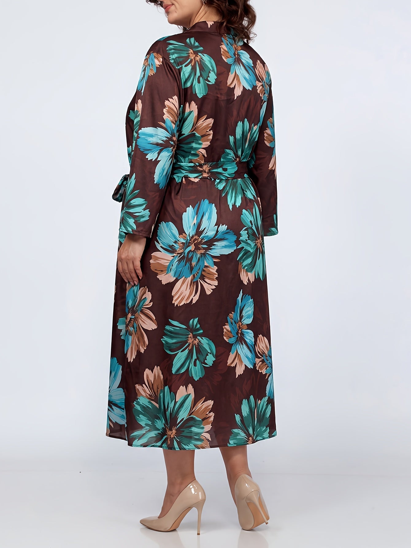 Clara | Floral V-Neck Midi Dress