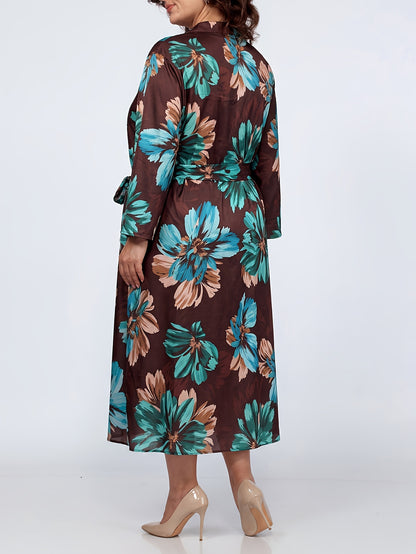 Clara | Floral V-Neck Midi Dress