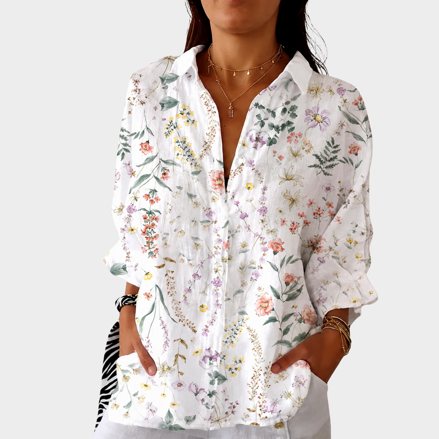 Carla | Graceful Botanical Blouse
