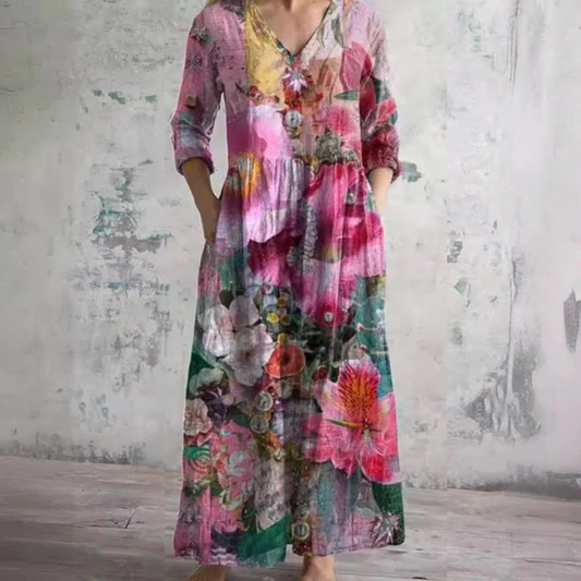 Lynn | Pink Floral Summer Dress
