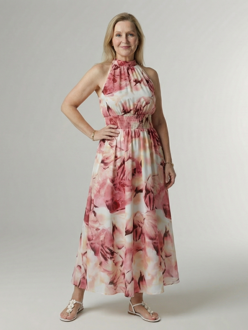 SYLIN | Halter Midi Dress