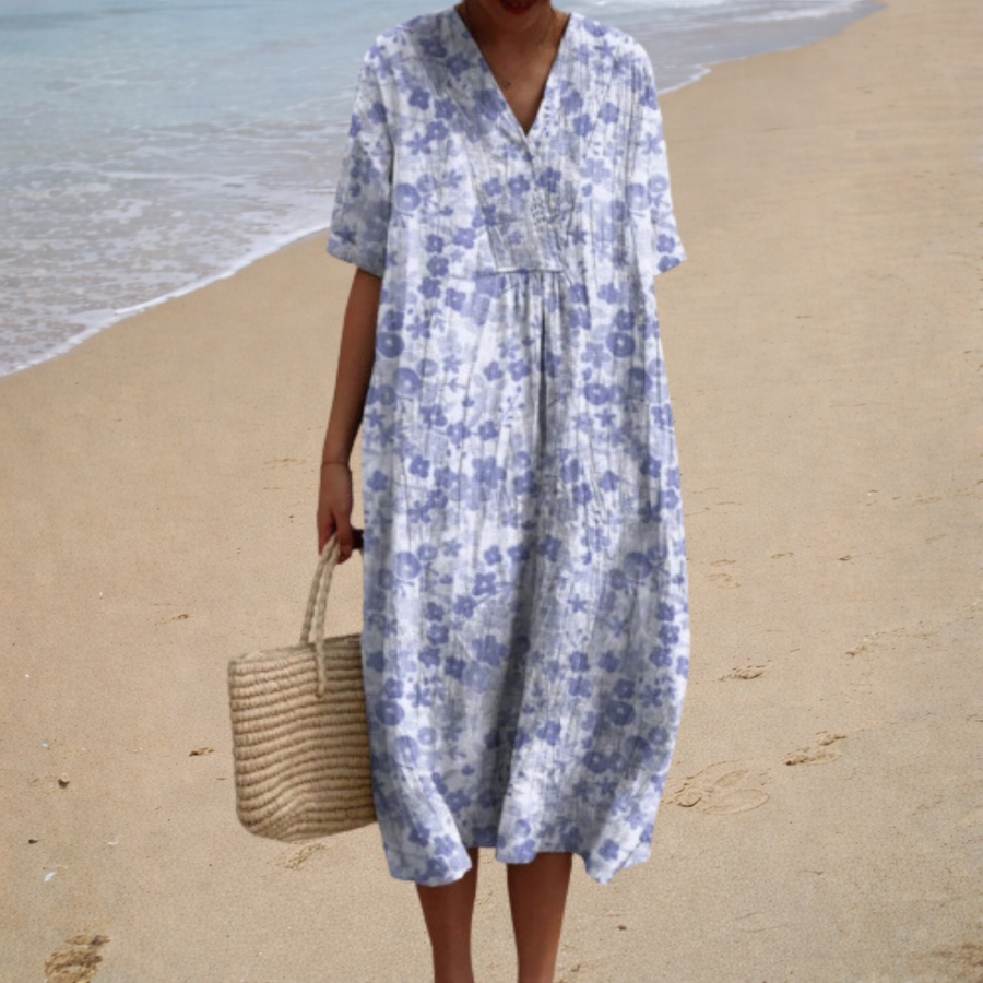 Adèle | Soft Floral Maxi Dress - women's dress