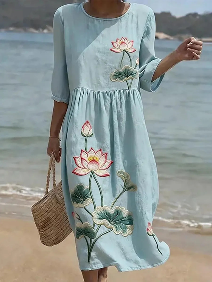 Vanessa | Elegant Floral Midi Dress