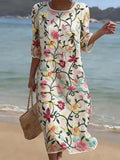Erica | Elegant Floral Midi Dress